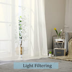 Extra Long Sheer Curtains 120 Inches Long, Sheer Curtain, Voile Rod Pocket - Image 2