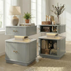 Nightstand with Charging Station, Modern Night Stand with Smart Led Light and 2 - Image 9
