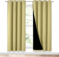 NICETOWN Paler Yellow Full Shade Curtain Panels, Pair of Energy Smart & Noise by NICETOWN