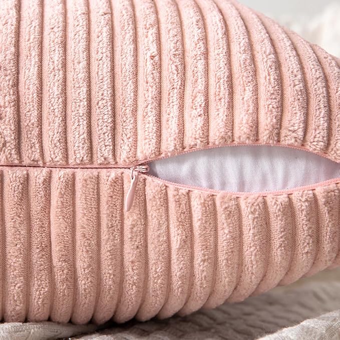 MIULEE Pink Decorative Throw Pillow Covers - Image 3