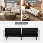 mopio 76.4" Futon Sofa Bed, Sleeper Sofa, Mid Century Modern Futon Couch - Image 6