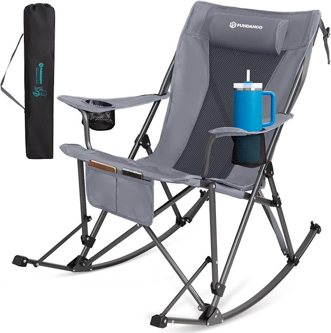 FUNDANGO Oversized Rocking Camping Chair by FUNDANGO