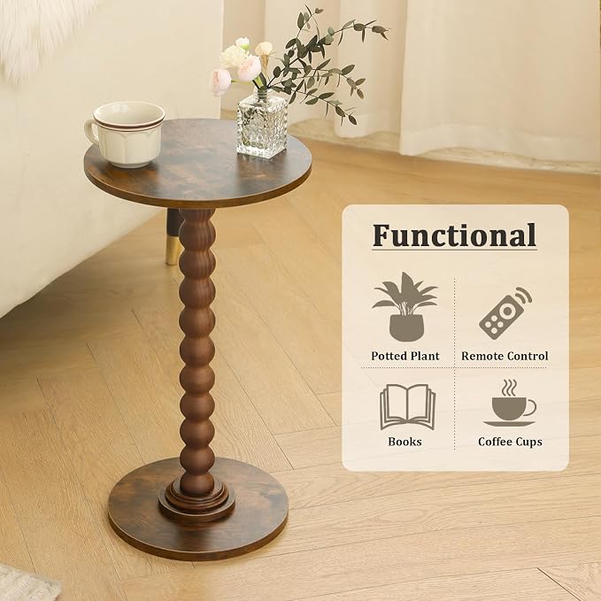 Fultyle Round Side Table, Small Drink Table - Image 7