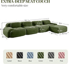 Boneless Sectional Couch, No Assembly Required, 152.7” L Shaped Modular Cloud - Image 3