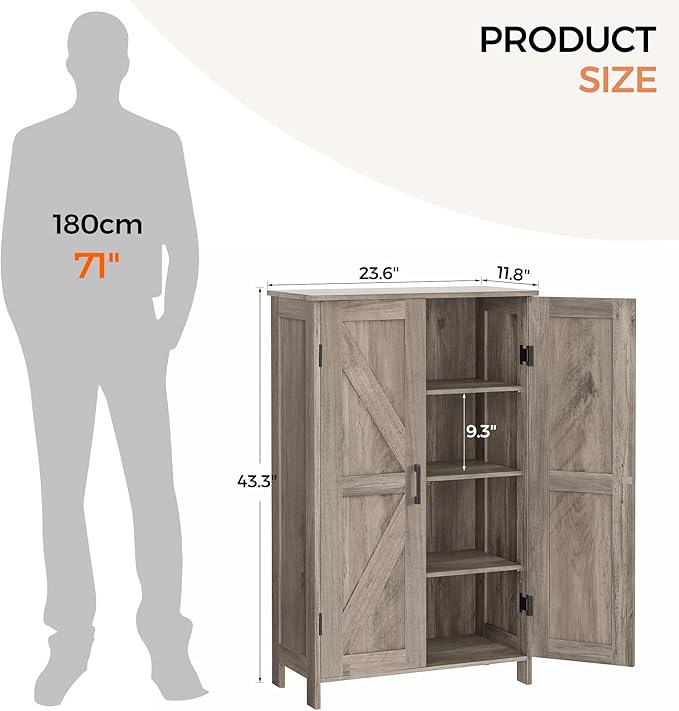 Homleke Farmhouse Bathroom Cabinet - Image 3