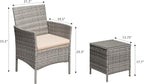 Greesum 3 Pieces Patio Furniture Sets Outdoor PE Rattan Wicker Chairs - Image 7