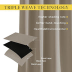 NICETOWN Taupe Blackout Curtains & Drapes - Image 4