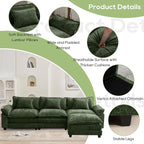 Oprisen 120" Modular Sectional Sofa, Comfy Cloud Couch Sectional Sofa - Image 6