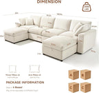 Ihanherry 141" Oversized Cloud Sectional Couches - Image 2