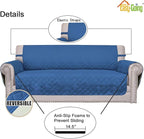 Easy-Going Reversible Couch Cover, 4 Seater Sofa, XX-Large Sofa, Water - Image 3
