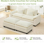 Oprisen 86" Modular Sectional Sofa, Comfy Cloud Couch Sectional Sofa - Image 7