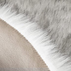 MIULEE Fluffy Area Rug 2'x3' Cloud Faux Fur Sheepskin Rug Gradient Grey | Luxury - Image 3