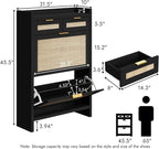 HOKYHOKY Rattan Shoe Storage Cabinet - Image 2
