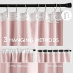MIULEE Light Pink Back Tab Blackout Curtains 52x102 Inch Long 2 Panels Set | - Image 3