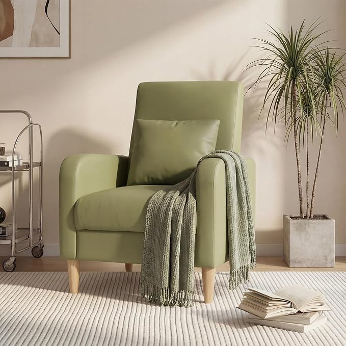 COLAMY Mid-Century Modern Upholstered Accent Chair - Image 8