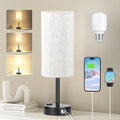 Light Beige Table Lamp for Nightstand by Fenmzeelighting