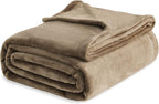 Bedsure GentleSoft Fleece Blankets Queen Size Camel by Unknown