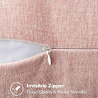 MIULEE Decorative Couch Throw Pillow Covers 16x16 Inch Pink 2 Pack | Farmhouse - Image 3
