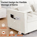 3 in 1 Convertible Sofa Bed, Loveseat Sleeper Sofa - Image 4