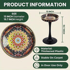 Gesodant Boho Chic Round Side Table, Stable Hourglass Pedestal Base, Unique - Image 3