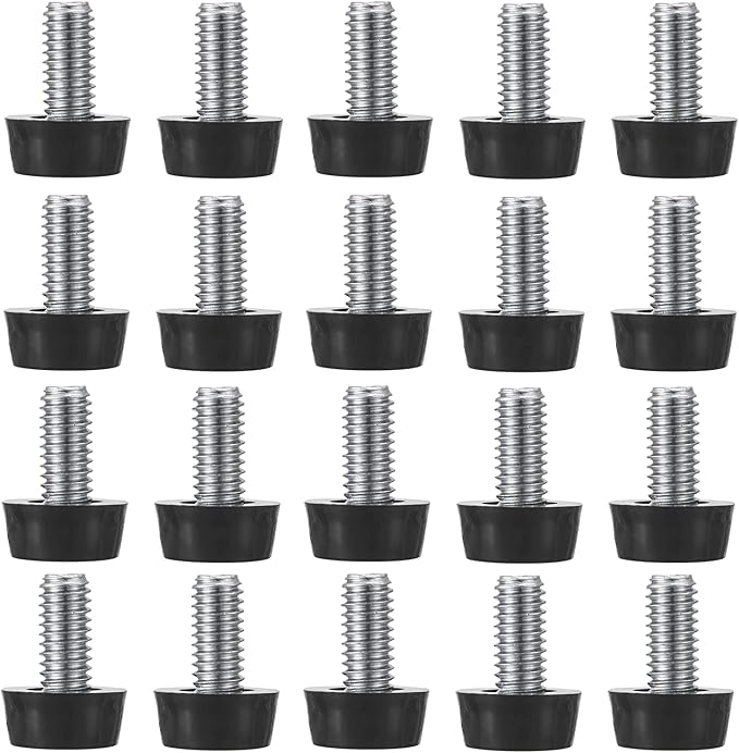 M8 Thread Adjustable Furniture Levelers Screw in Threaded 20 Pcs, Galvanized by EZALOR