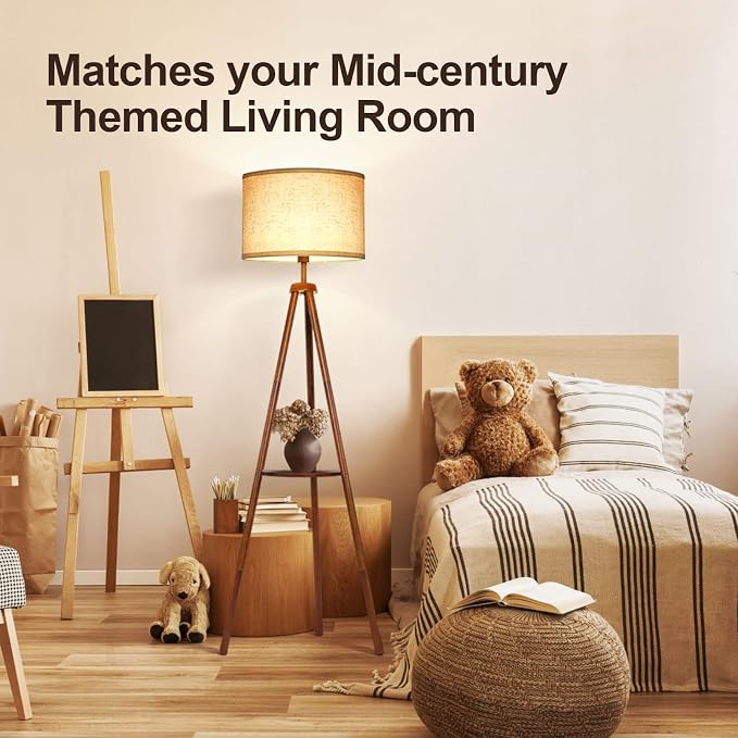 OUTON Wood Tripod Floor Lamp - Image 8