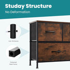 OLIXIS 5 Drawer Dresser for Bedroom, Wide Fabric Storage Tower - Image 4