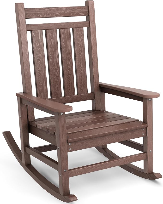 SERWALL Outdoor Rocking Chair, HDPE Rocking Chair by SERWALL