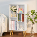 YAHARBO Small White Bookshelf, 3 Tier Modern Kids Bookcase by YAHARBO