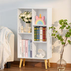 YAHARBO Small White Bookshelf, 3 Tier Modern Kids Bookcase by YAHARBO