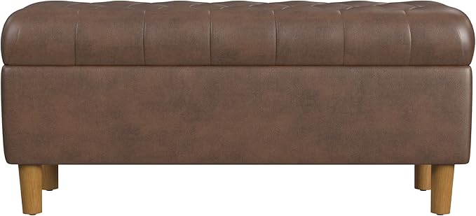 Homepop Home Decor | Tufted Ainsley Button Storage Ottoman Bench by HomePop