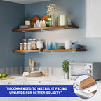 Goovilla Shelf Bracket, Heavy Duty Floating Shelf Brackets 8 inch Long - Image 2