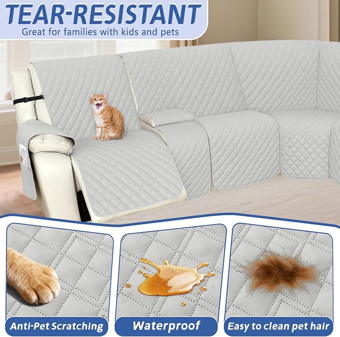Arfntevss Recliner Sectional Couch Covers 1OO% Waterproof L Shape Sofa Cover - Image 5