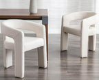 VESCASA Linen Barrel Dining Chair - Image 6