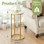 C Shaped End Table, Couch Side Tables - Image 3