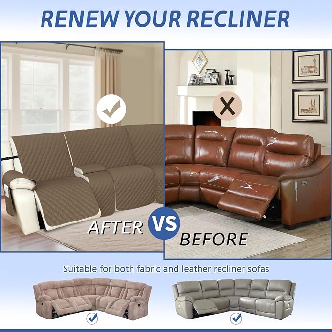Arfntevss Recliner Sectional Couch Covers 1OO% Waterproof L Shape Sofa Cover - Image 6