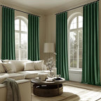 MIULEE Velvet Blackout Curtains 52x108 inches 2 Panels Hunter Green | Luxury - Image 5