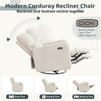 Swivel Rocker Recliner, Oversized Power Recliner Glider - Image 4