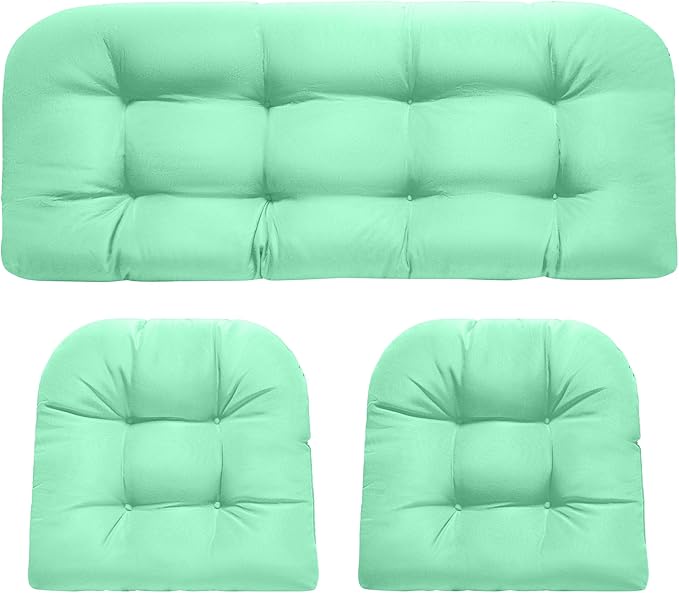 DANGHOOGY Wicker Chair Cushions, Waterproof Outdoor Loveseat Cushions by DANGHOOGYFurnitureCushions