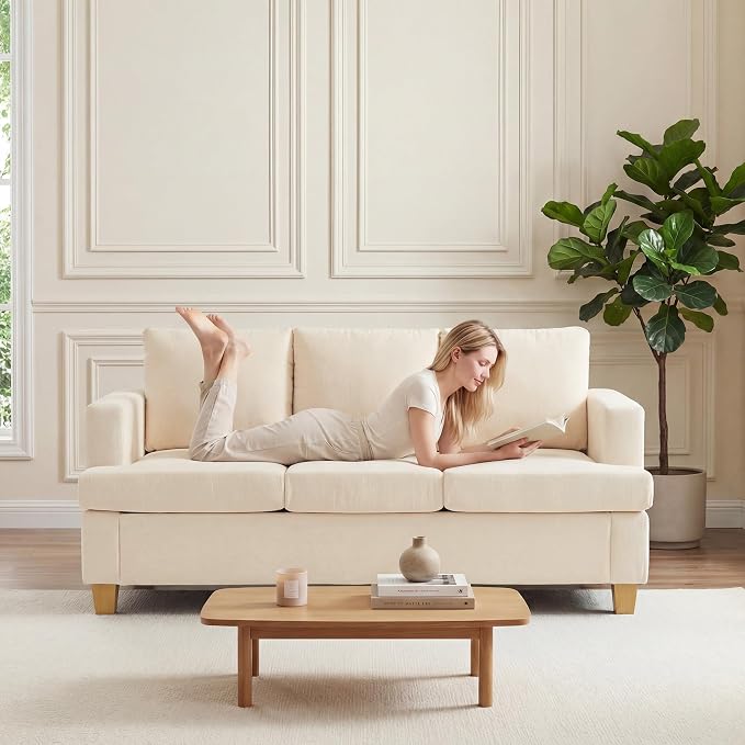 Apicizon 63" Loveseat Sofa Couch, Cloud Couch Lounge Sofa - Image 6