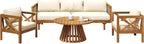Merax Outdoor 4-Piece Acacia Wood Conversation Set - Image 4