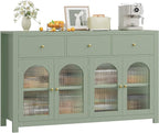 FINETONES Buffet Cabinet with Storage, 55.1" Large Sideboard Buffet, Farmhouse by finetones