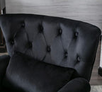 Mid Century Modern Accent Chair Upholstered Armchair Comfy Velvet Fabric Single - Image 4