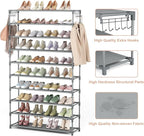 LANTEFUL 10 Tiers Shoe Rack 50 Pairs Large Capacity Tall Shoe Organizer Sturdy - Image 4