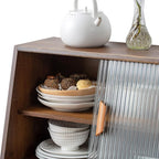 HollyHOME Small Bamboo Kitchen Pantry Sideboard - Image 7