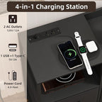 Somdot Dresser with Charging Station and Open Shelves, Dresser - Image 5