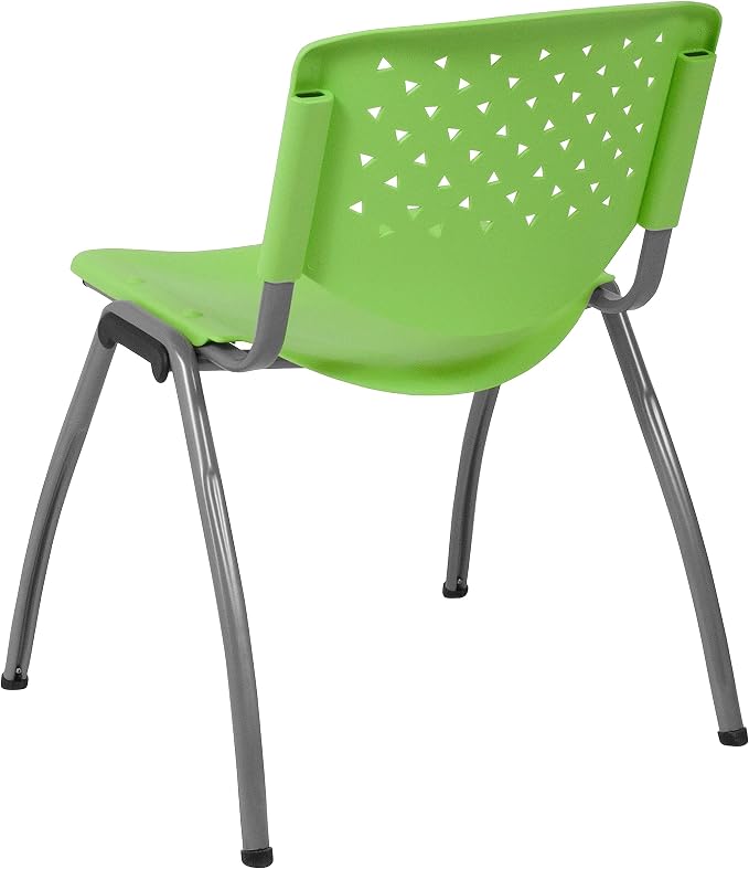 Flash Furniture HERCULES -5 Pack 880 lb. Capacity Green Plastic Stack Chair | - Image 10