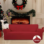 Easy-Going Stretch Oversized Sofa Couch Slipcover Washable Christmas Red | - Image 2