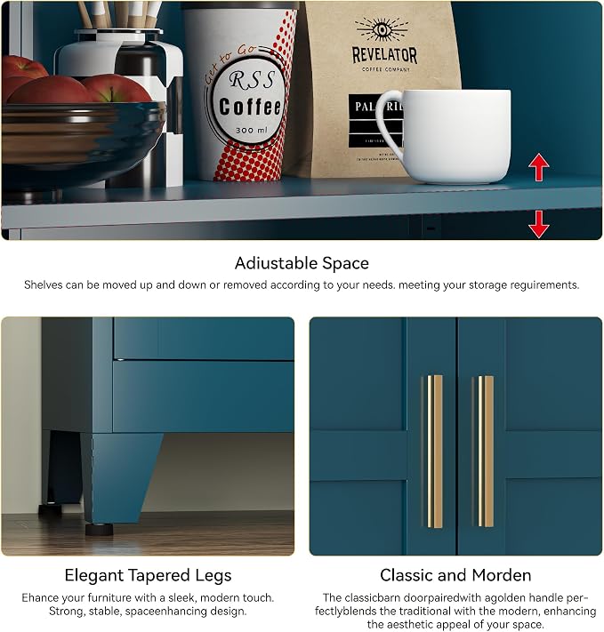 YAUWOH 71''Tall Kitchen Pantry Cabinet - Image 5