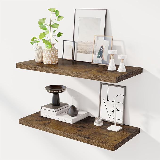 Dreamland 30" Floating Shelves for Wall, Wall-Mounted Shelves for Bedroom by Dreamland